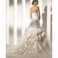 Ball Gown Floor-length Beading Ruffled Wedding Dress